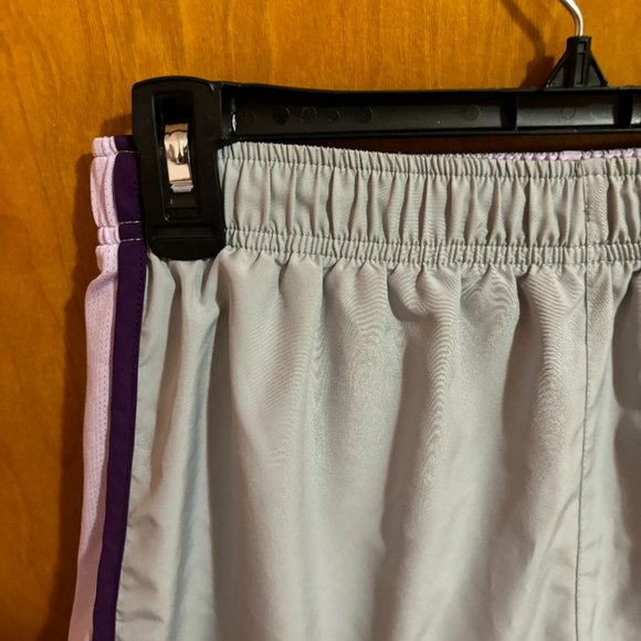 Nike Dri-Fit Athletic Workout Running Shorts, Grey & Purple, Women's Small - Picture 6 of 10